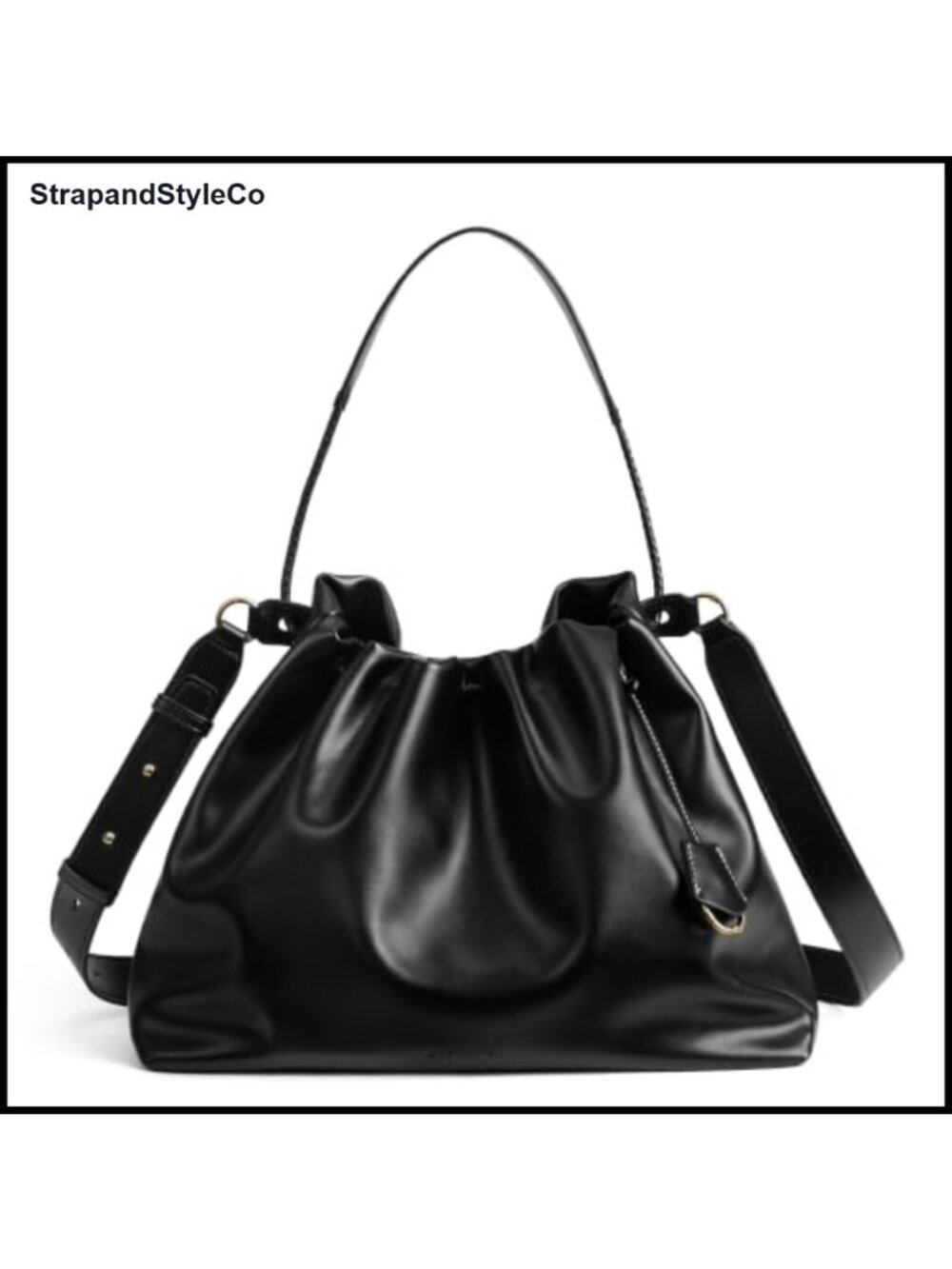 Slouchy Hobo Bag Drawstring Crossbody Shoulder Purse